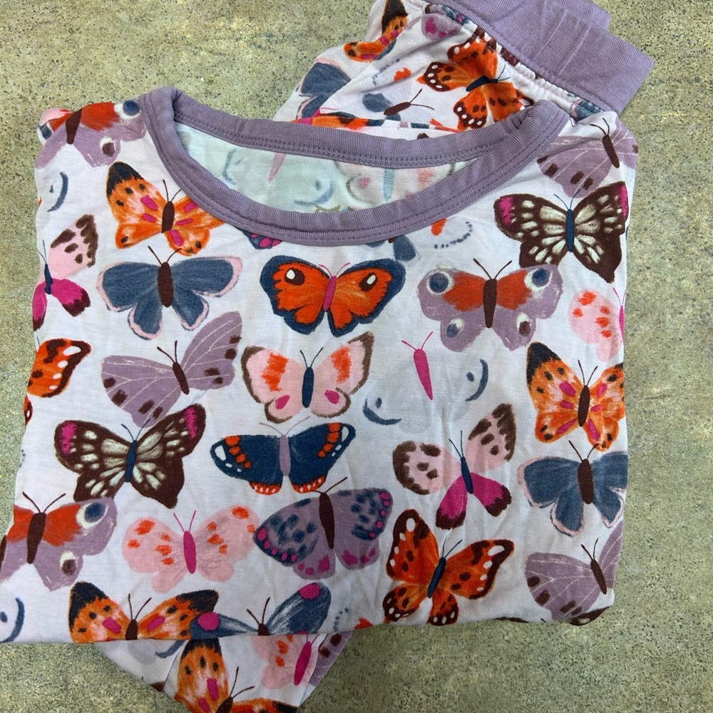 Little Sleepies Multicolor Butterfly Kids Pajama Set
